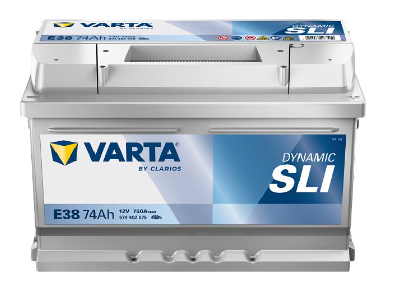 Аккумулятор VARTA SILVER DYNAMIC 74Ah, EN 750, правый "+" 278x175x175 (ДхШхВ) | 6СТ-74 АзЕ (E38)