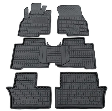 коврики салона Mitsubishi Grandis 2003-> (7 мест) борт 2,5см, с перемычкой