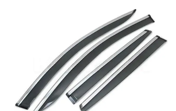 ветровик Mazda CX-5 2017->  (скотч) TopVisor  c хром молдингом