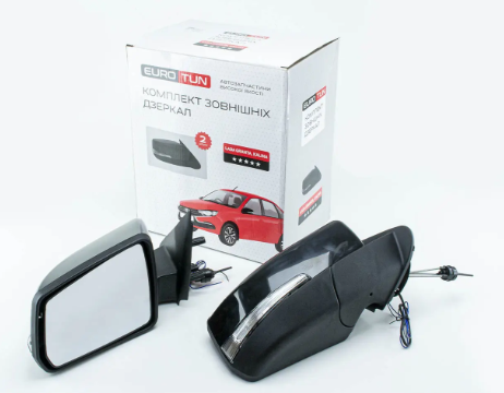 зеркало наружное 1118-Калина н/о, Гранта (мех.) к-т "EurTun"