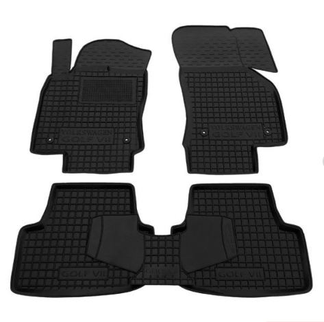 коврики салона VW Golf 7 2012-2020 борт 2,5см, с перемычкой