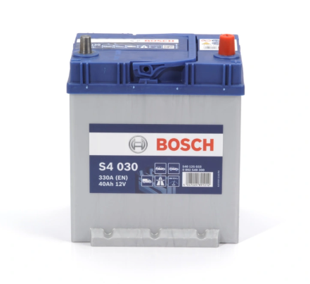Аккумулятор BOSCH  40Ач 330А S4 ASIA (B19) (0) правый + (2 года гар)