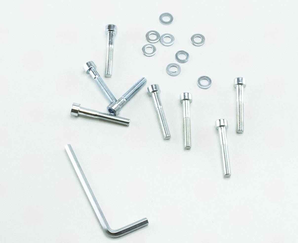 болты крышки вариатора GY6-50 (шестигранный шлиц 8шт + ключ) на колесо 10