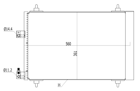 радиатор кондиционера Citroen C5, Peugeot 307 (00-09)  (HART)