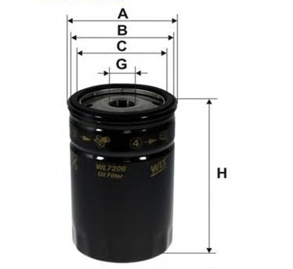 фильтр масл. Opel FRONTERA 2.5TD  (WIX)