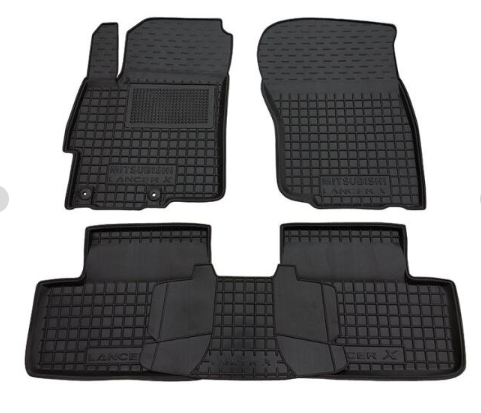 коврики салона Mitsubishi Lancer 10 2007-2017  борт 2,5см, с перемычкой