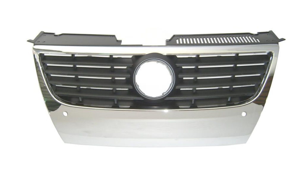 VW PAS 05- Решітка чорн./хром + хром. накладка mi (+ отв.парктрон.)