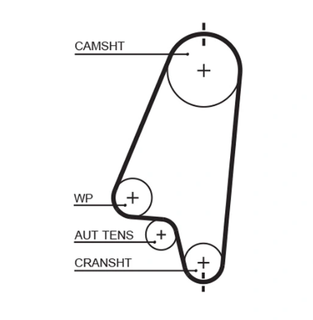 ремень ГРМ Lanos 1.5 8кл. 111зуб (GATES) 5310 5310XS - зображення 2