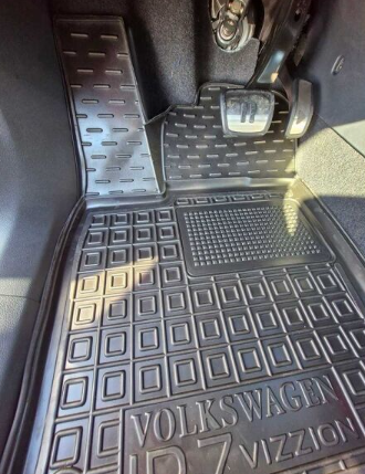 коврики салона VW ID.7 Vision Mod борт 2,5см, с перемычкой  "под заказ"