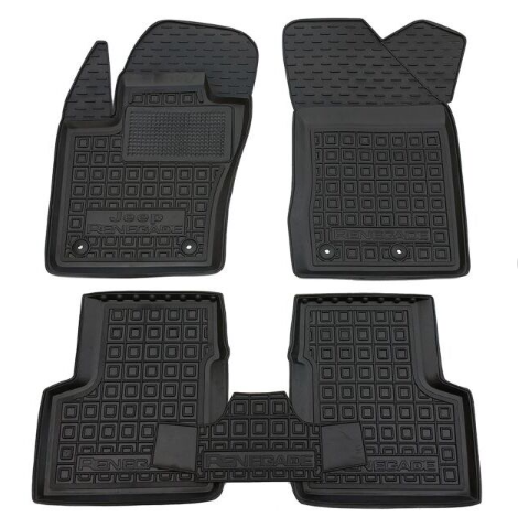 коврики салона Jeep Renegade 2017-> борт 2,5см, с перемычкой