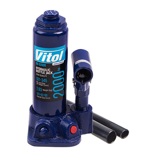 домкрат гидравл.  2Т  181-345мм  (коробка) Vitol