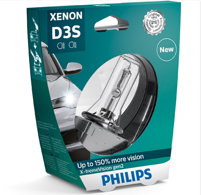 Лампа ксеноновая D3S 12V 35W PHILIPS X-treme Vision gen2+150% more vision