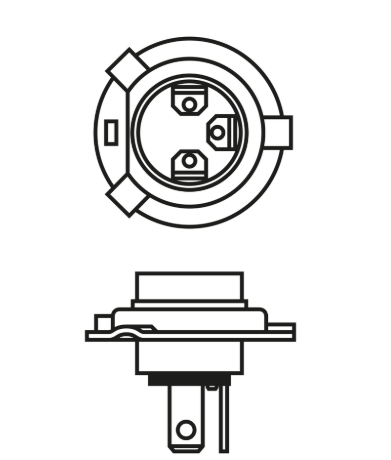лампа H4 12V 60/55 (43) BOSCH +30% 1987302042 - зображення 2