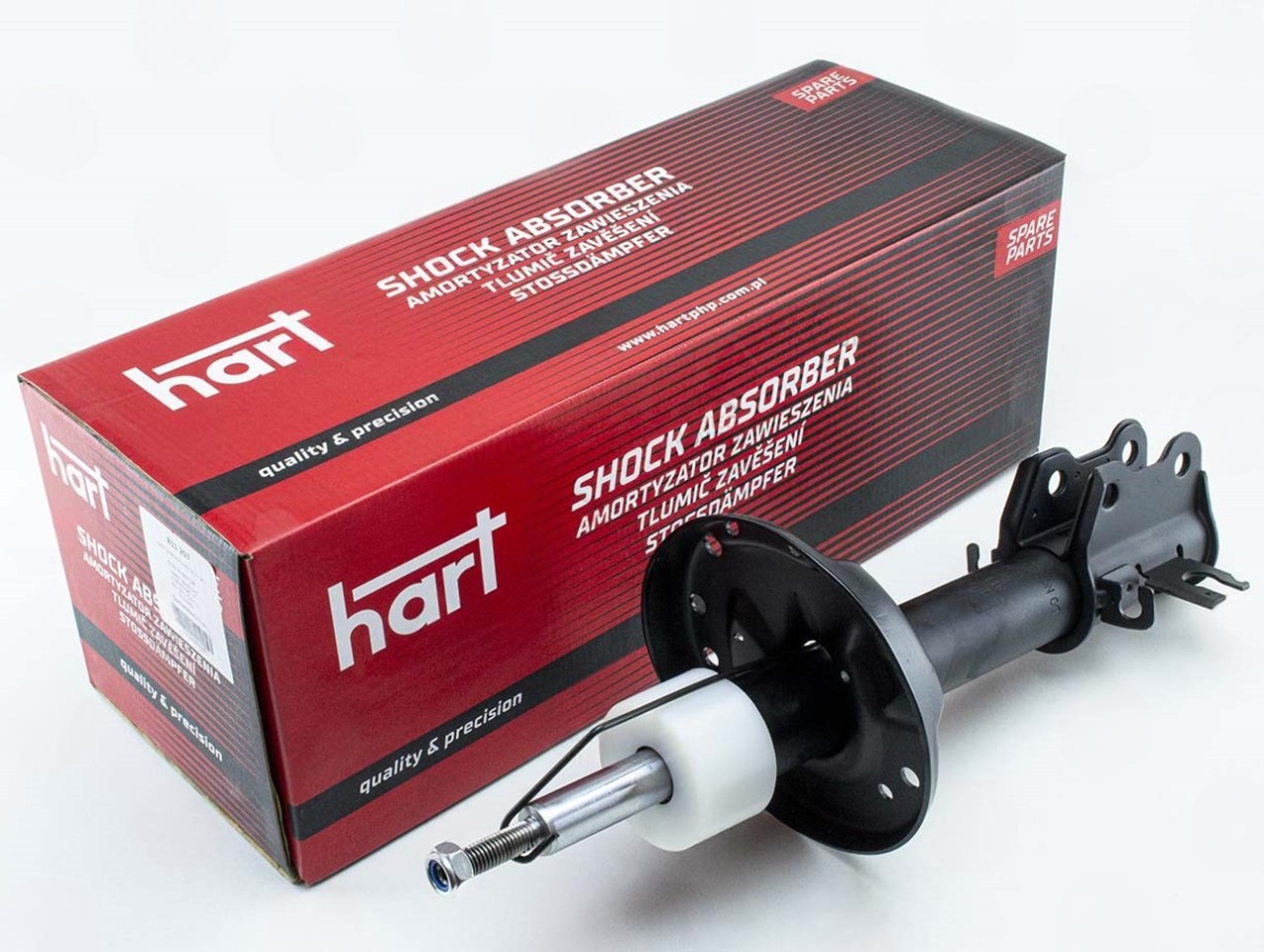 амортизатор пер. Fiat Punto Grande 05-> левый L  (HART)