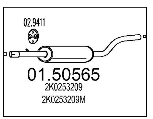 Средняя часть выхлопной системы (Резонатор)