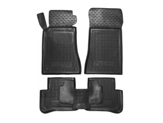 коврики салона Mercedes W203 2000->  борт 2,5см, с перемычкой