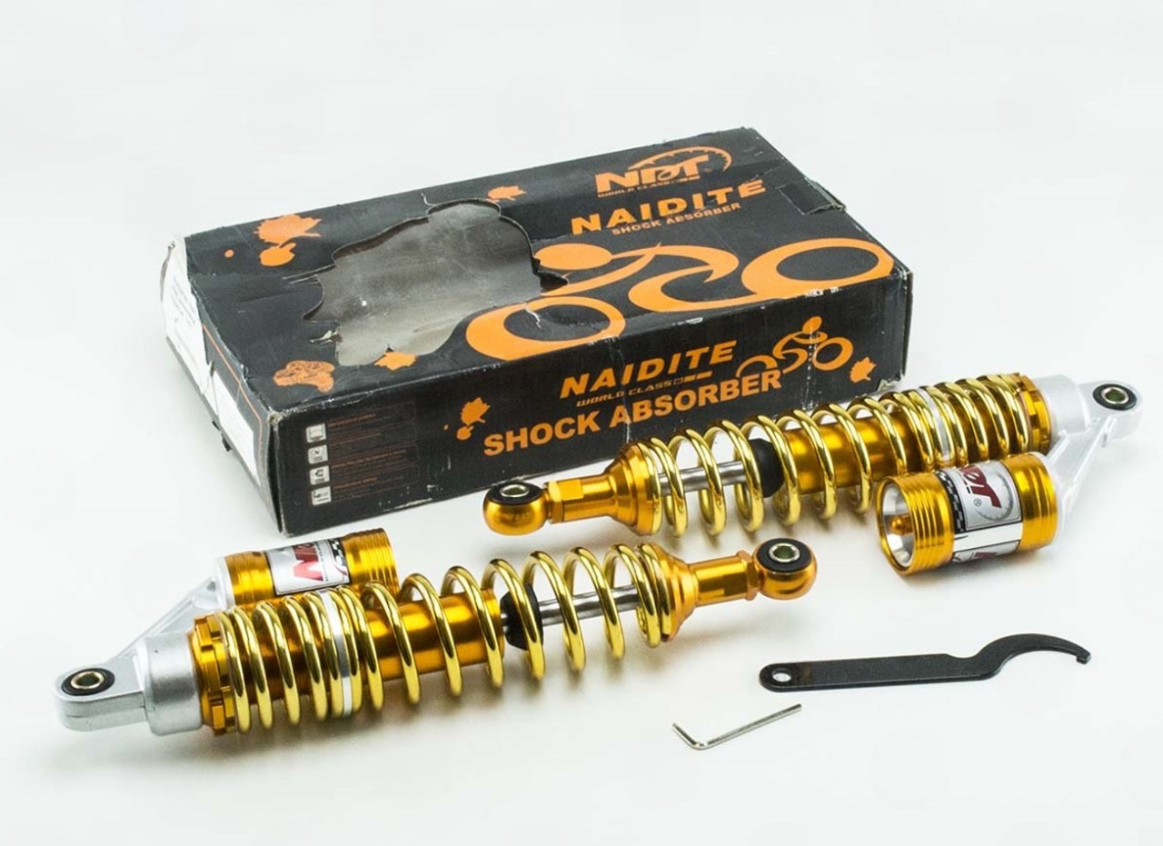 амортизатор задний DELTA/Минск газомаслянные 330мм с подкачкой (золотистые)