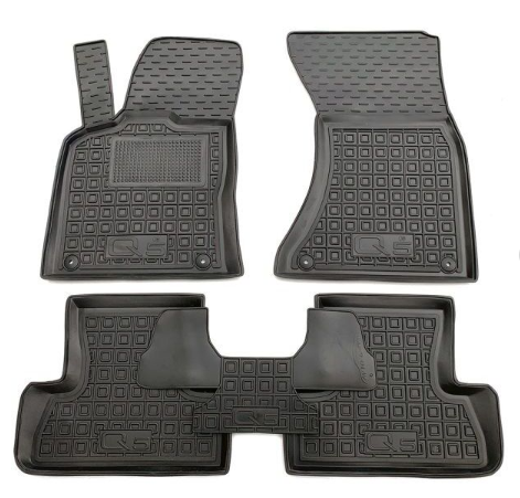 коврики салона Audi Q5 2008-2016  борт 2,5см, с перемычкой