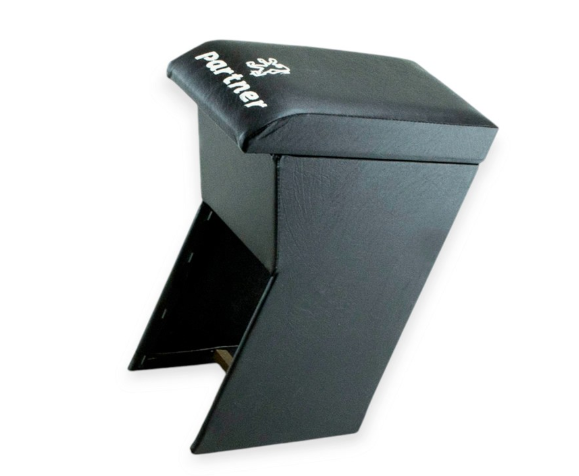 подлокотник Peugeot Partner  черный  с вышивкой (кожзам)