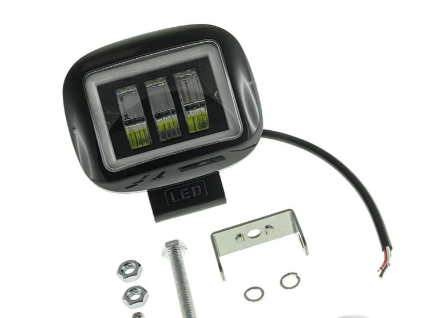 фара дополнительная LED  прямоуг. 115х95х50 (Д/В/Ш) 30W линза белый+желтый