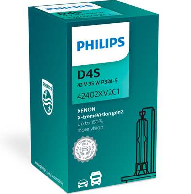Лампа ксеноновая D4S 12V 35W PHILIPS X-treme Vision gen2+150% more vision