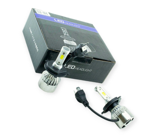 лампа LED H4 12V-24V S2 6500K 8000L 36W 360° радиатор c вентилятором