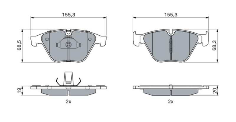 Гальмівні колодки дискові 0986494898 - зображення 2
