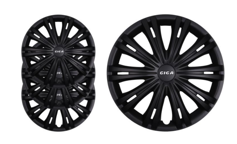 Колісні ковпаки GIGA Black радіус 15 "комплект 4шт