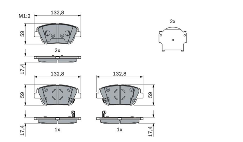 Гальмівні колодки дискові 0986494984 - зображення 2
