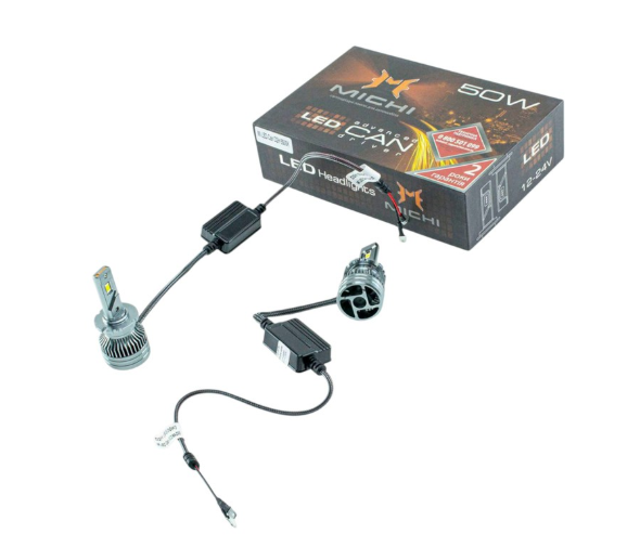 лампа LED D2H 12V 6000K 10000L Can 50W радиатор c вентилятором + обманка