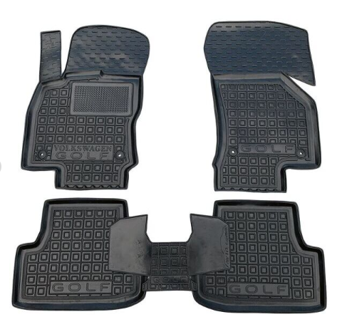 коврики салона VW Golf 8 2019-> борт 2,5см, с перемычкой