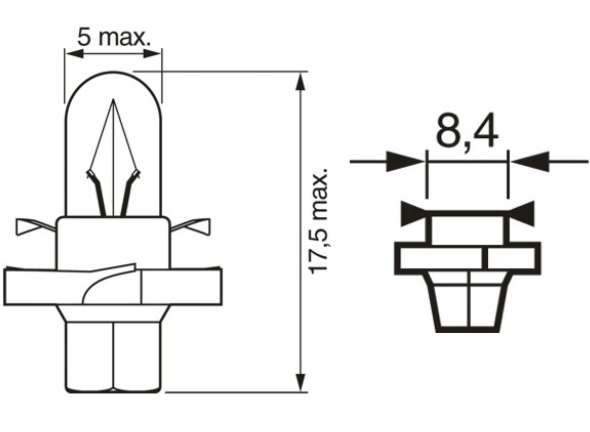 Автомобiльна лампа 12V  6W 1 987 302 255 - зображення 2