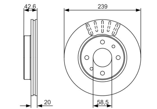 диск тормозной 2110 d13 (Bosch)