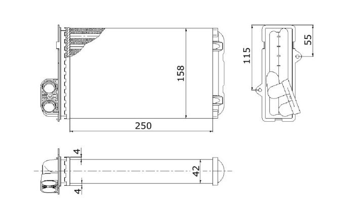 Радіатор опалення PEUGEOT 405 (1988) 1.9 MI-16