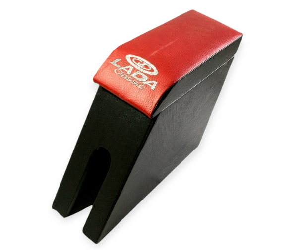 подлокотник ВАЗ 2101-06  красный  с вышивкой (кожзам)