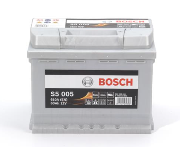 Аккумулятор BOSCH  63Ач 610А S5 (L2) (0) Евро прав + (2 года гар)