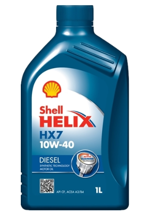 масло Shell 10W-40 Helix Diesel HX7 (1л) син.