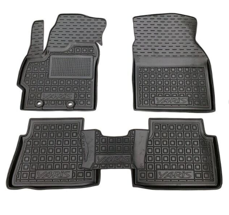 коврики салона Toyota Yaris 2021-> борт 2,5см, с перемычкой