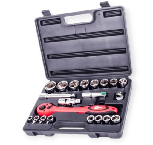 набор инструмента 1/2"  21 шт, 10-32 мм с трещ., удленит., кардан., переход. PROFI  Тайвань