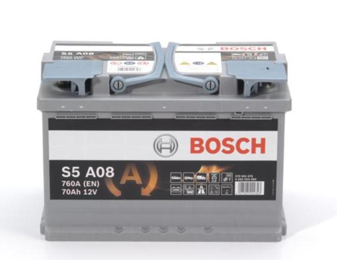 Аккумулятор Bosch S5 AGM 70Ah, EN 760 правый "+" 278x175x190 (ДхШхВ) с-ма START-STOP