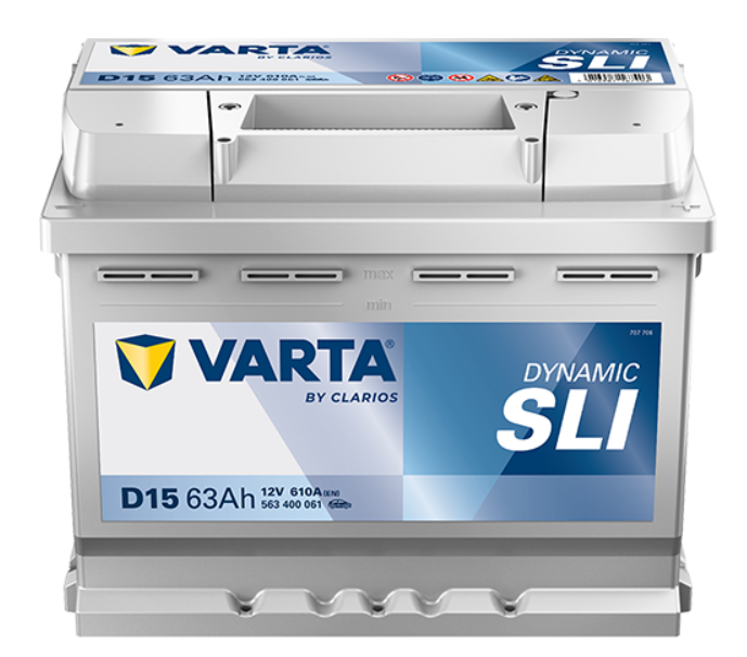 Аккумулятор VARTA SILVER DYNAMIC 63Ah, EN 610, правый "+" 242x175x190 (ДхШхВ) | 6СТ-63 АзЕ (D15)