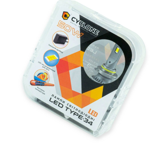 лампа LED HB3 12V Type 34 50W 5500K 10000L радиатор+вентилятор