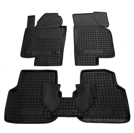 коврики салона VW Jetta 2010-2018 борт 2,5см, с перемычкой