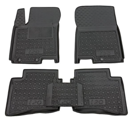 коврики салона Hyundai I20 2014-2020 борт 2,5см, с перемычкой