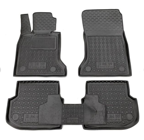 коврики салона BMW 5 F10 2010-2013 борт 2,5см, с перемычкой