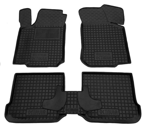 коврики салона Skoda Octavia A4 Tour 1996-2010, Golf 4 97-06  борт 2,5см, с перемычкой
