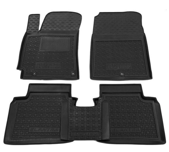 коврики салона Hyundai Elantra 2015-2020 AD борт 2,5см, с перемычкой