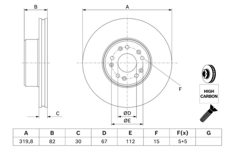 диск тормозной Daewoo Lanos d14  BOSCH 0 986 478 327 - зображення 2