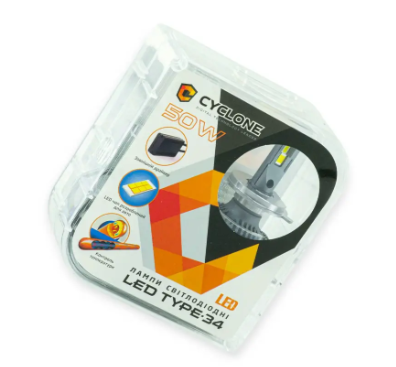 лампа LED H8/H9/H11/H16 12V Type 34 50W 5500K 10000L радиатор