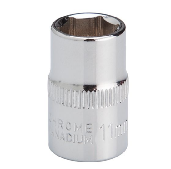 головка торцевая шестигранная 3/8"  11 мм CrV ET-0411 - зображення 2